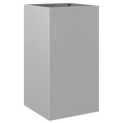 vidaXL Pflanzkübel Silbern 42x38x75 cm Verzinkter Stahl