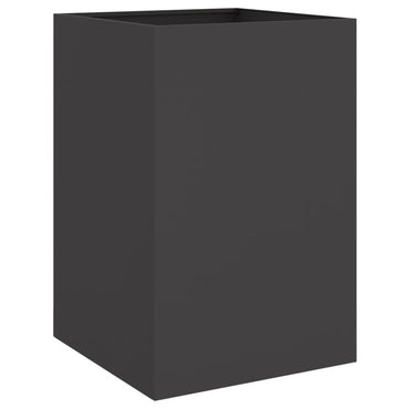 vidaXL Pflanzkübel Schwarz 52x48x75 cm Stahl