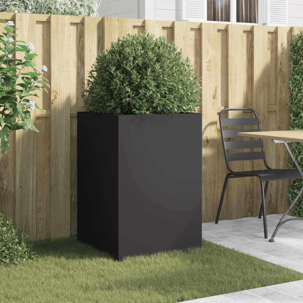 vidaXL Jardinière noire 52x48x75 cm Acier