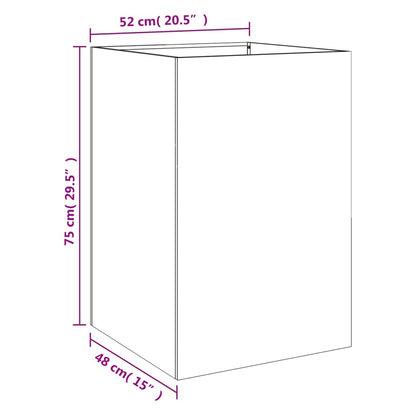 vidaXL Jardinière noire 52x48x75 cm Acier