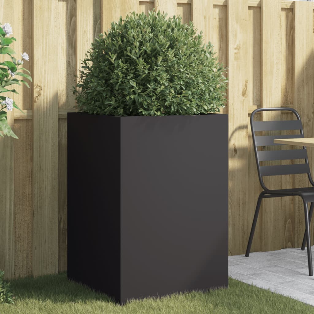 vidaXL Jardinière noire 52x48x75 cm Acier