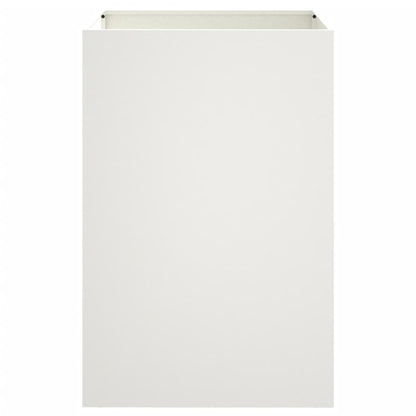 vidaXL Pflanzkübel Weiß 52x48x75 cm Stahl