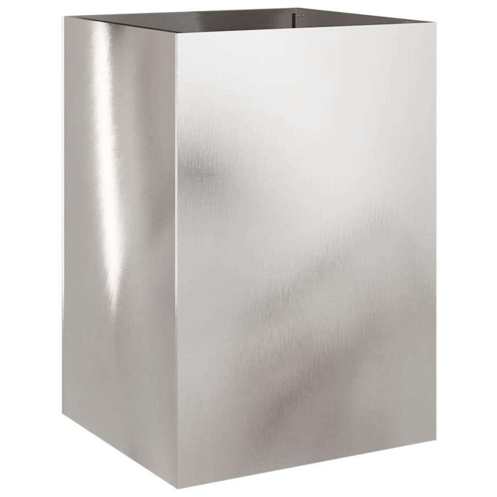 vidaXL Pflanzkübel Silbern 52x48x75 cm Edelstahl