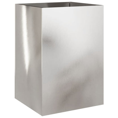 vidaXL Pflanzkübel Silbern 52x48x75 cm Edelstahl