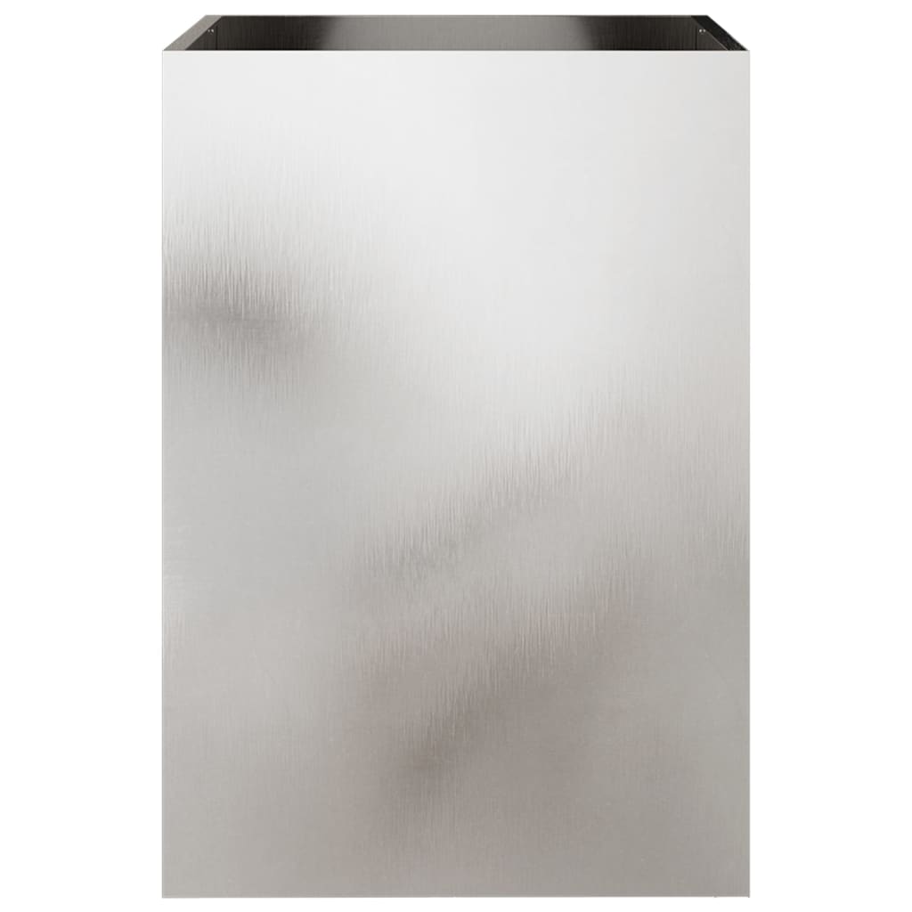 vidaXL Pflanzkübel Silbern 52x48x75 cm Edelstahl