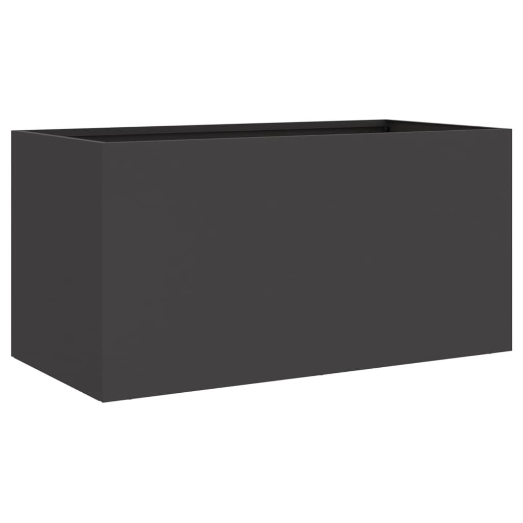 vidaXL Pflanzkübel Schwarz 62x30x29 cm Stahl