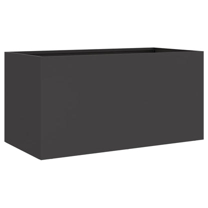 vidaXL Pflanzkübel Schwarz 62x30x29 cm Stahl