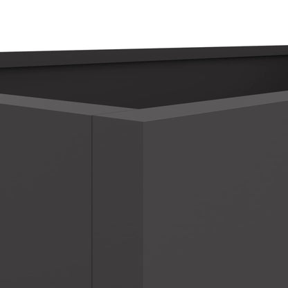 vidaXL Pflanzkübel Schwarz 62x30x29 cm Stahl