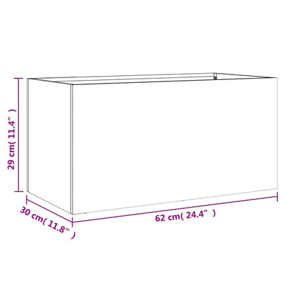 vidaXL Pflanzkübel Schwarz 62x30x29 cm Stahl