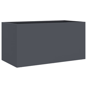 vidaXL Pflanzkübel Anthrazit 62x30x29 cm Stahl