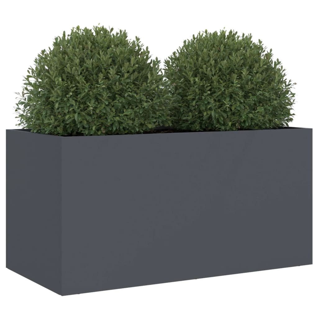 vidaXL Pflanzkübel Anthrazit 62x30x29 cm Stahl