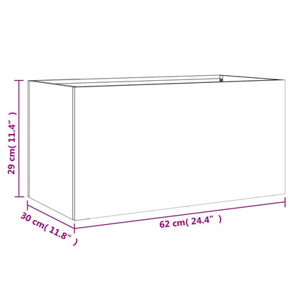 vidaXL Pflanzkübel Olivgrün 62x30x29 cm Stahl