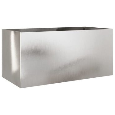 vidaXL Pflanzkübel Silbern 62x30x29 cm Edelstahl
