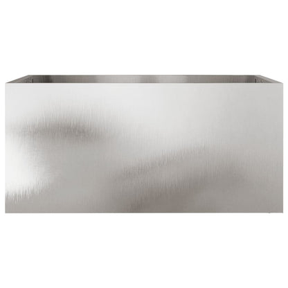 vidaXL Pflanzkübel Silbern 62x30x29 cm Edelstahl