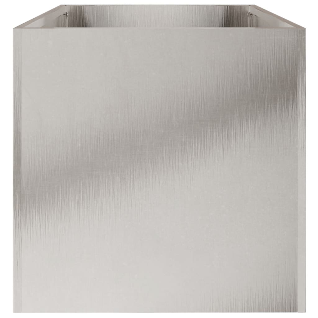 vidaXL Pflanzkübel Silbern 62x30x29 cm Edelstahl