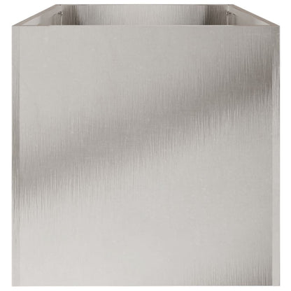 vidaXL Pflanzkübel Silbern 62x30x29 cm Edelstahl