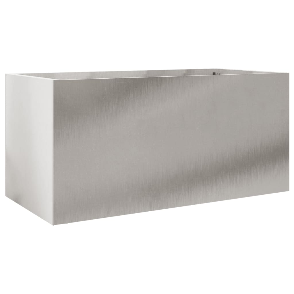 vidaXL Pflanzkübel Silbern 62x30x29 cm Edelstahl