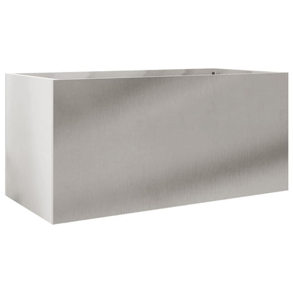 vidaXL Pflanzkübel Silbern 62x30x29 cm Edelstahl