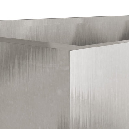 vidaXL Pflanzkübel Silbern 62x30x29 cm Edelstahl