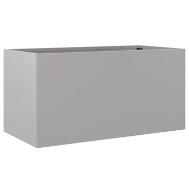vidaXL Pflanzkübel Silbern 62x30x29 cm Verzinkter Stahl