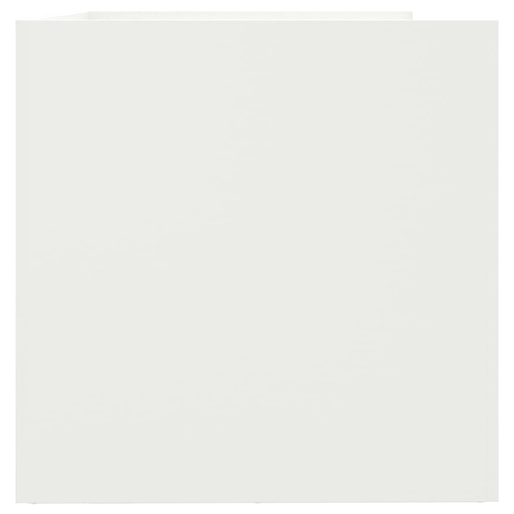 vidaXL Pflanzkübel Weiß 62x40x39 cm Stahl