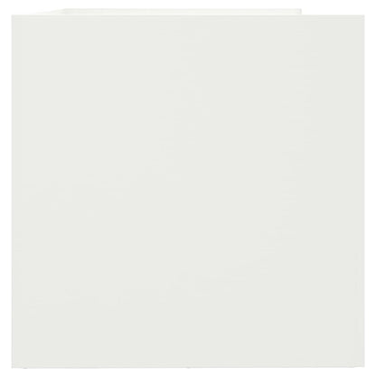 vidaXL Pflanzkübel Weiß 62x40x39 cm Stahl