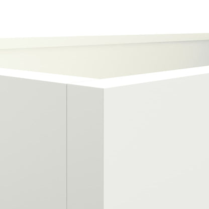 vidaXL Pflanzkübel Weiß 62x40x39 cm Stahl
