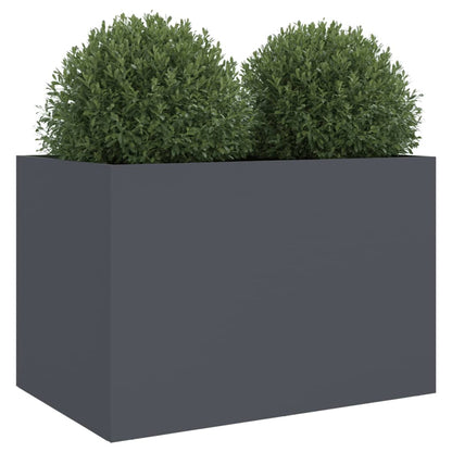 vidaXL Pflanzkübel Anthrazit 62x40x39 cm Stahl