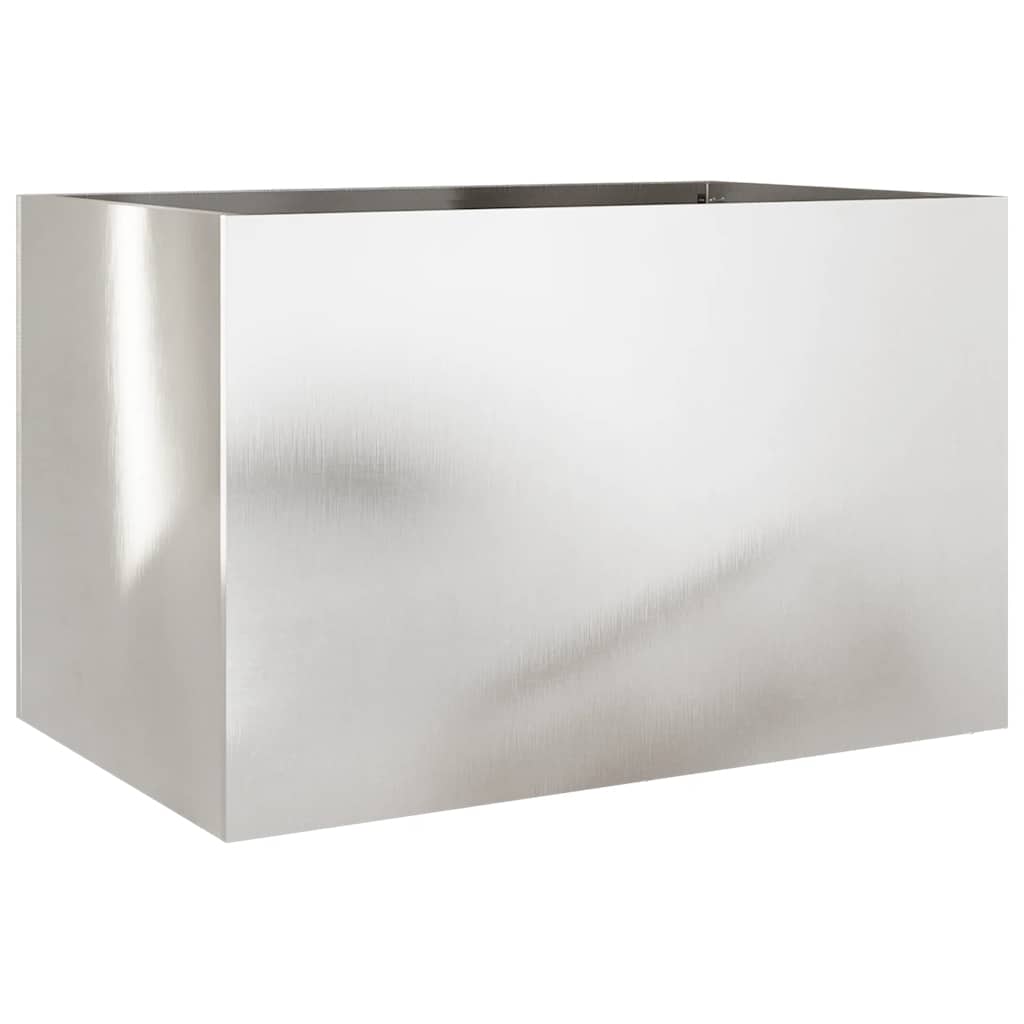 vidaXL Pflanzkübel Silbern 62x40x39 cm Edelstahl