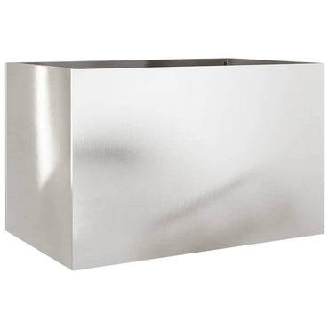 vidaXL Pflanzkübel Silbern 62x40x39 cm Edelstahl
