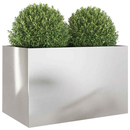 vidaXL Pflanzkübel Silbern 62x40x39 cm Edelstahl