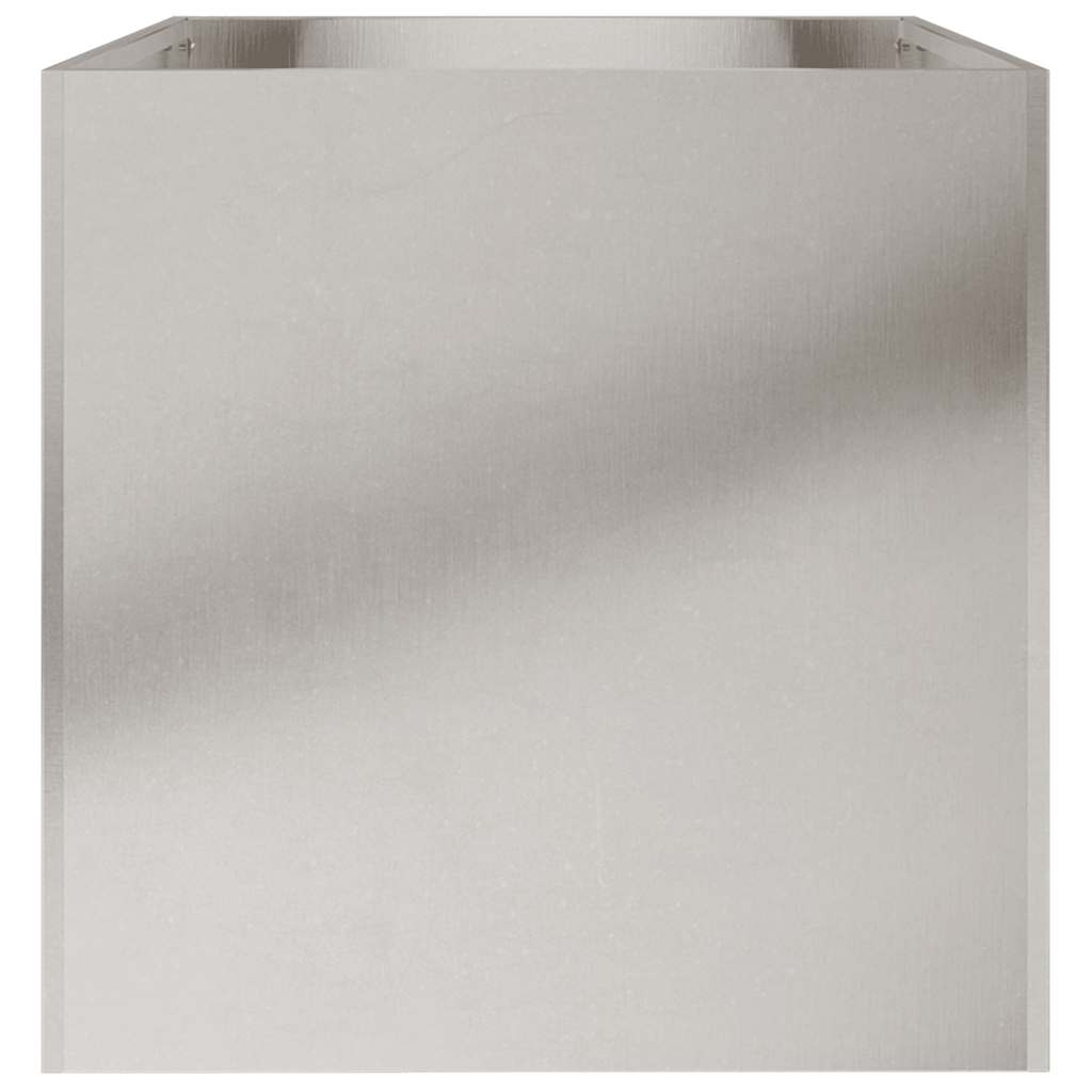 vidaXL Pflanzkübel Silbern 62x40x39 cm Edelstahl