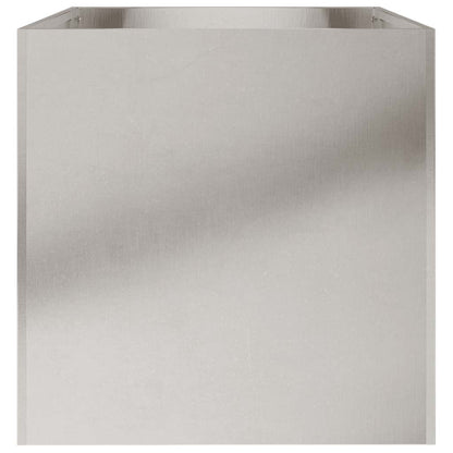 vidaXL Pflanzkübel Silbern 62x40x39 cm Edelstahl