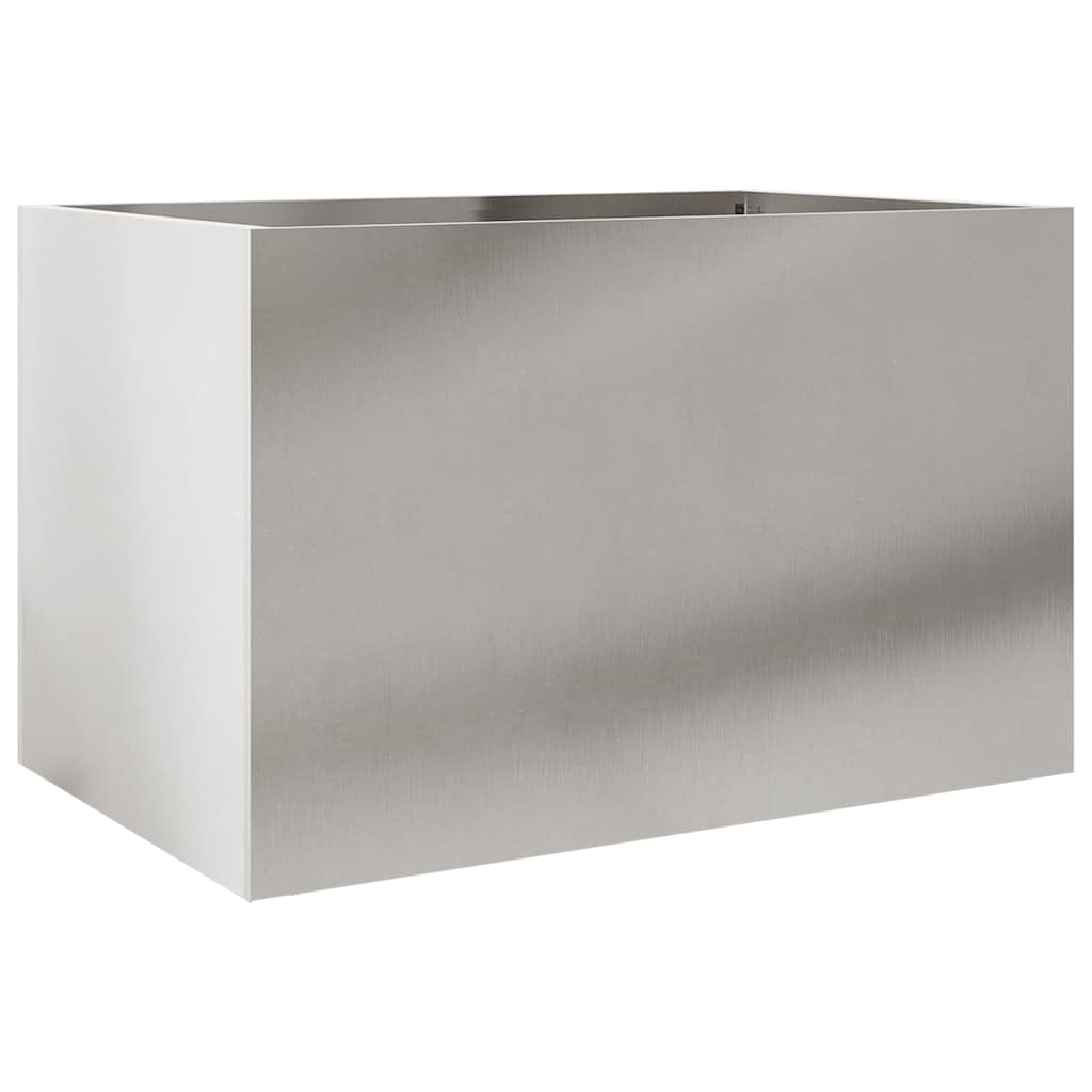 vidaXL Pflanzkübel Silbern 62x40x39 cm Edelstahl