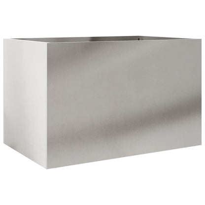 vidaXL Pflanzkübel Silbern 62x40x39 cm Edelstahl