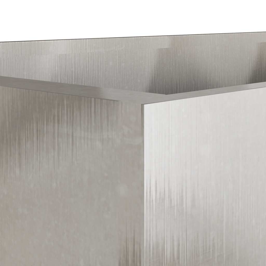 vidaXL Pflanzkübel Silbern 62x40x39 cm Edelstahl