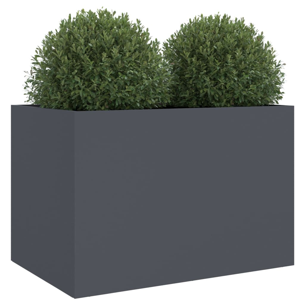 vidaXL Pflanzkübel Anthrazit 62x47x46 cm Stahl