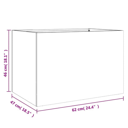 vidaXL Pflanzkübel Anthrazit 62x47x46 cm Stahl