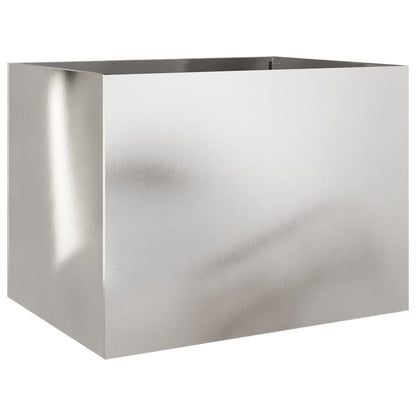 vidaXL Pflanzkübel Silbern 62x47x46 cm Edelstahl