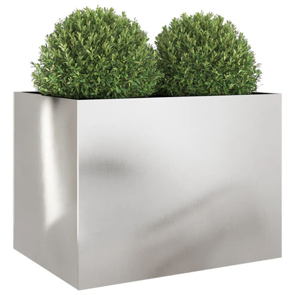 vidaXL Pflanzkübel Silbern 62x47x46 cm Edelstahl