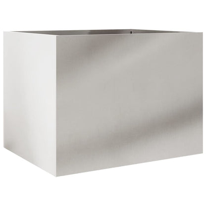 vidaXL Pflanzkübel Silbern 62x47x46 cm Edelstahl