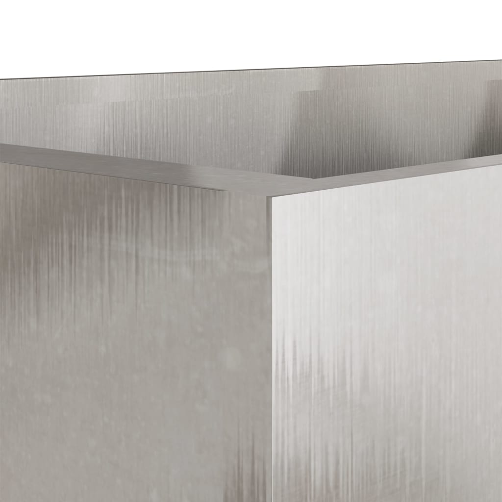 vidaXL Pflanzkübel Silbern 62x47x46 cm Edelstahl