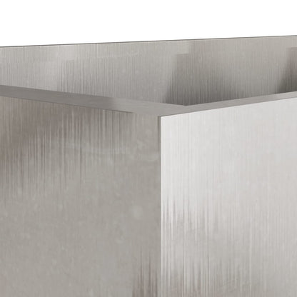 vidaXL Pflanzkübel Silbern 62x47x46 cm Edelstahl