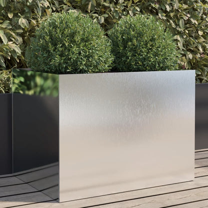 vidaXL Pflanzkübel Silbern 62x47x46 cm Edelstahl