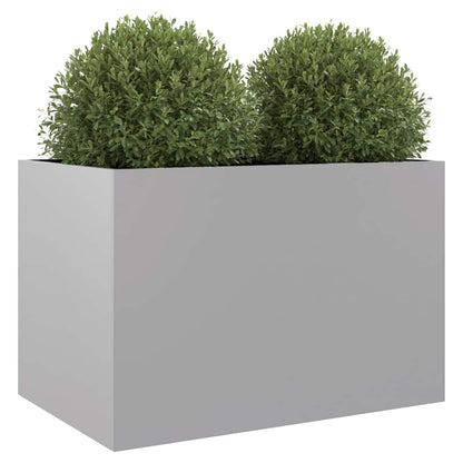 vidaXL Pflanzkübel Silbern 62x47x46 cm Verzinkter Stahl
