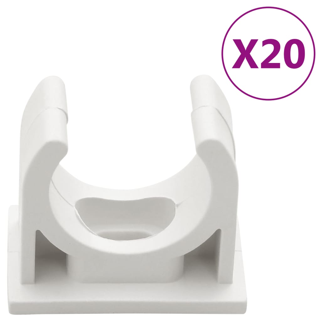 vidaXL Installationsrohre mit Clips Ø20 mm 10 m PVC