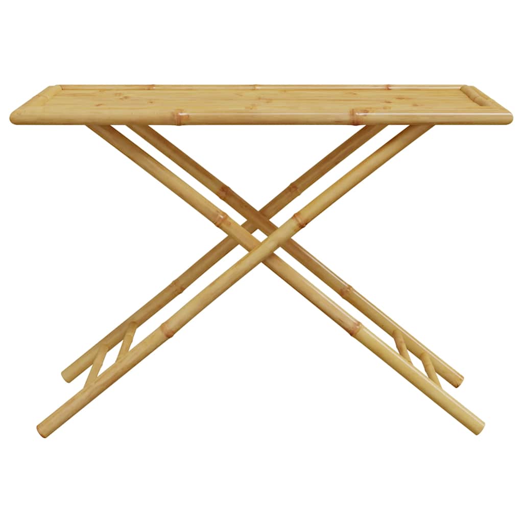 vidaXL 5-tlg. Bistro-Set Klappbar mit Dunkelgrauen Kissen Bambus