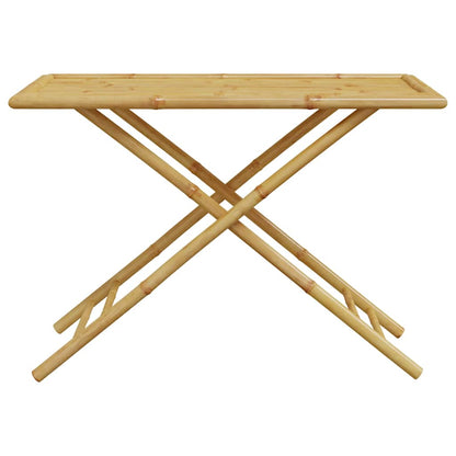 vidaXL 5-tlg. Bistro-Set Klappbar mit Dunkelgrauen Kissen Bambus