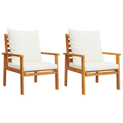 vidaXL 4-tlg. Garten-Lounge-Set mit Kissen Massivholz Akazie