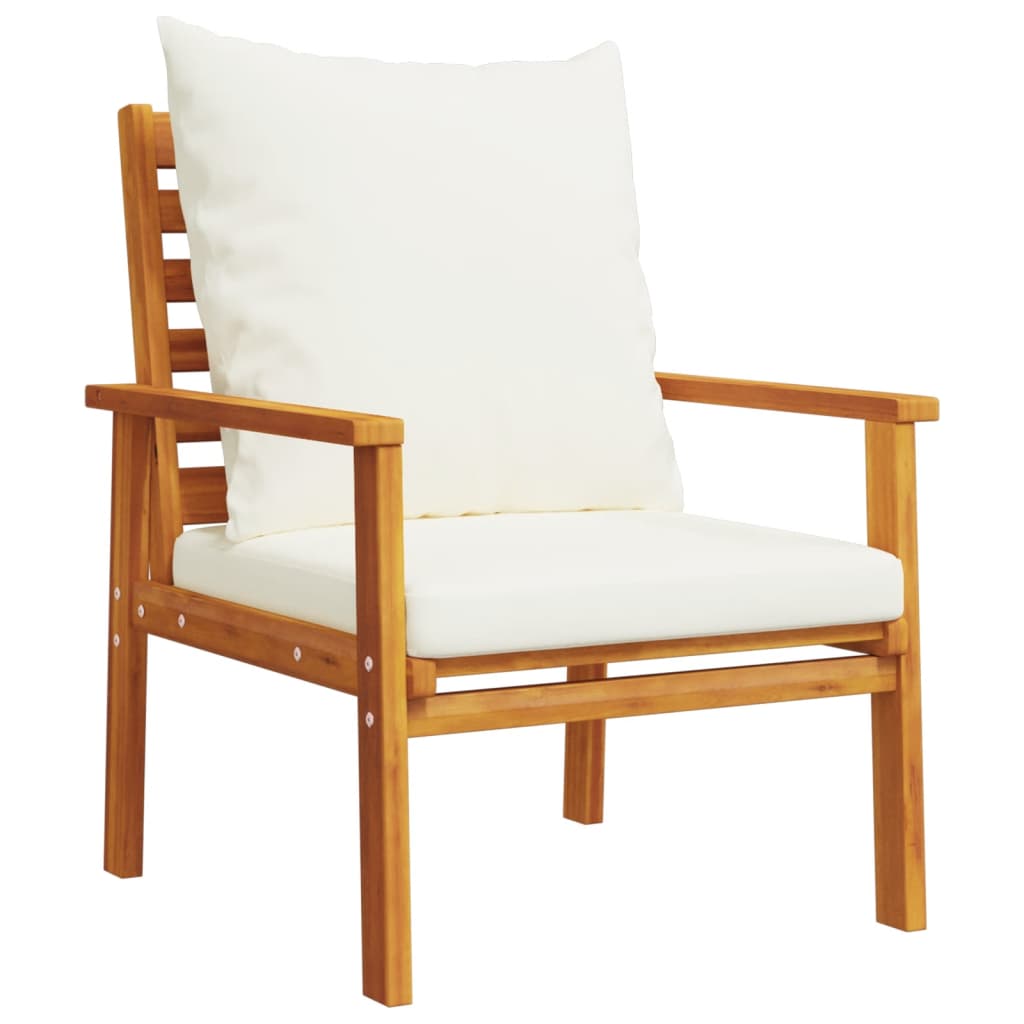 vidaXL 4-tlg. Garten-Lounge-Set mit Kissen Massivholz Akazie